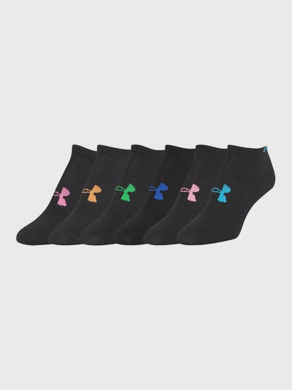 Ponožky Under Armour Solid 6 Pks No Show Černá