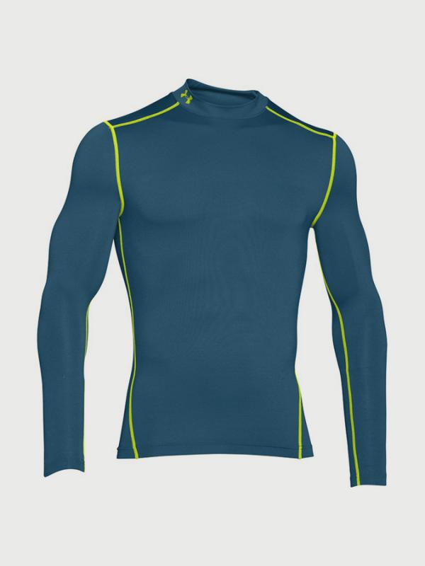 Tričko Under Armour Cg Armour Mock Modrá
