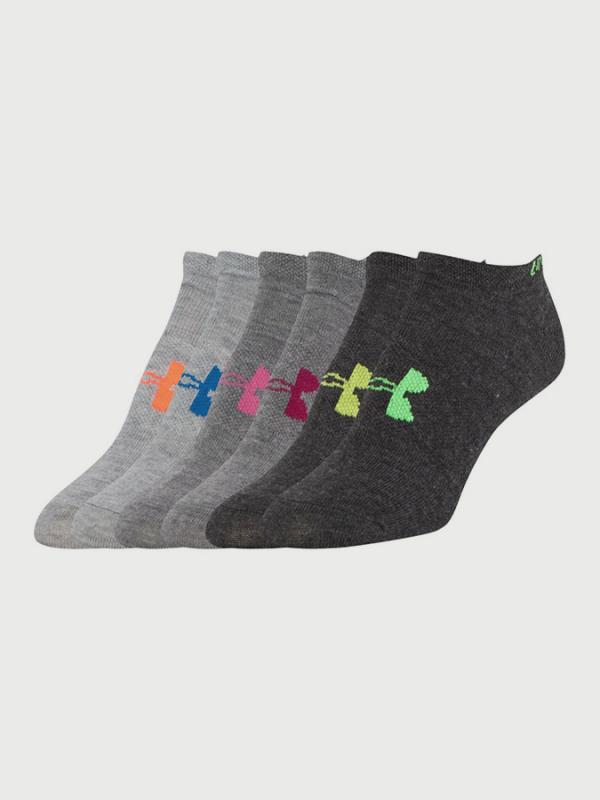 Ponožky Under Armour W Solid 6 Pks No Show Barevná