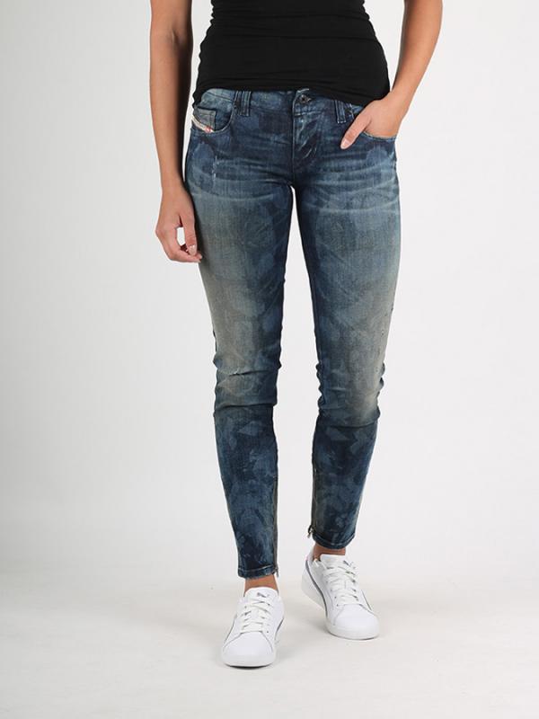 Džíny Diesel GRUPEE-ZIP L.32 PANTALONI Modrá