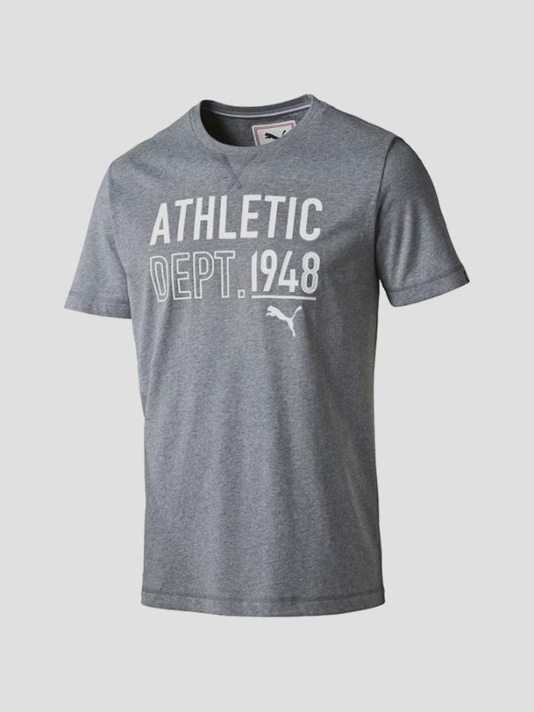 Tričko Puma STYLE ATHL Tee Šedá