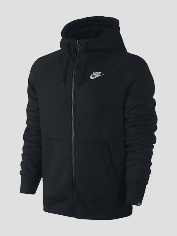 Mikina Nike AW77 FLC FZ HOODY Černá