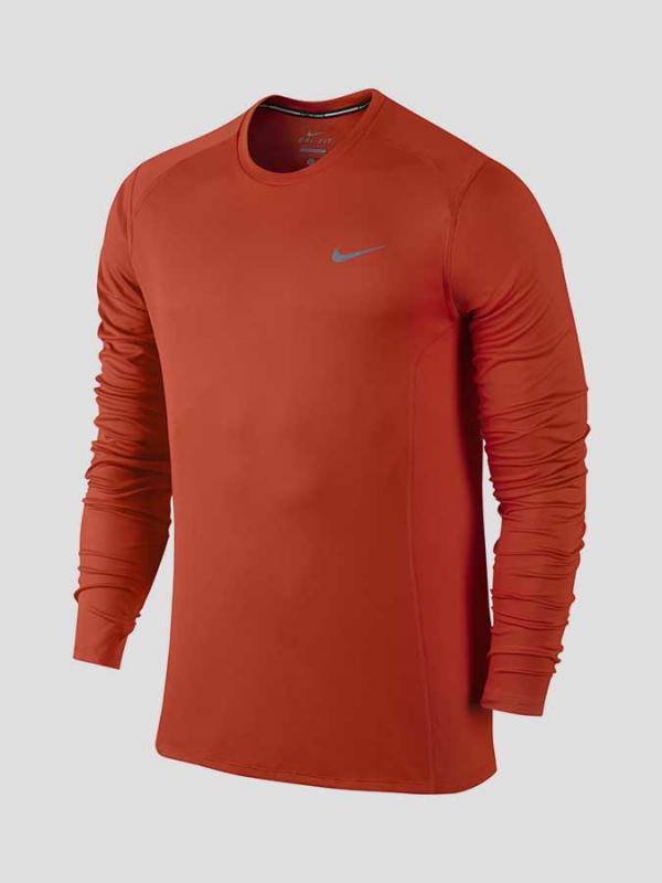 Tričko Nike DF MILER LS Oranžová