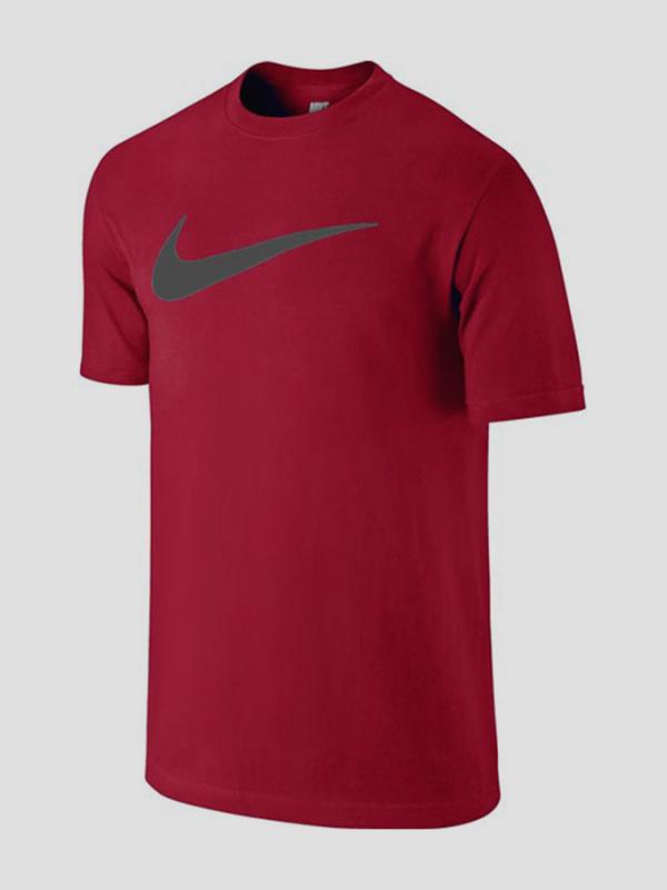 Tričko  NIKE TEE-CHEST SWOOSH Červená