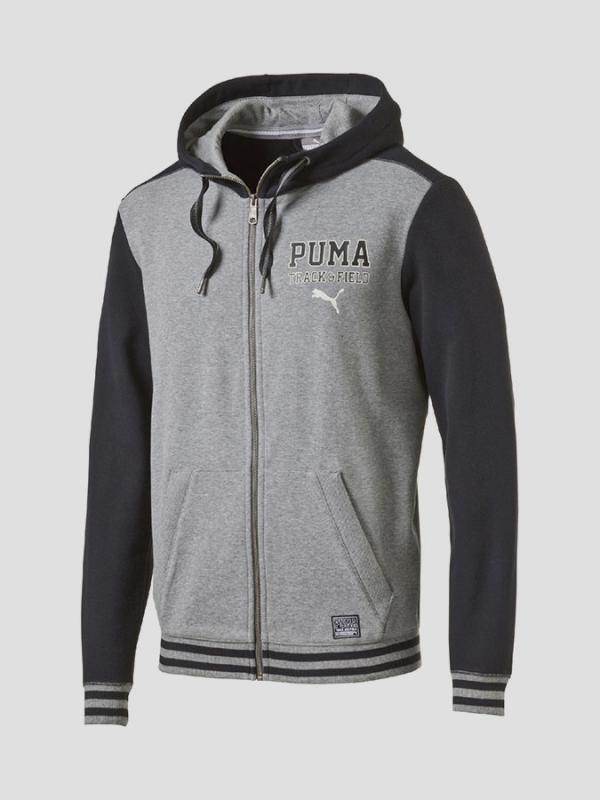 Mikina Puma STYLE ATHL Hd. Sweat TR Šedá