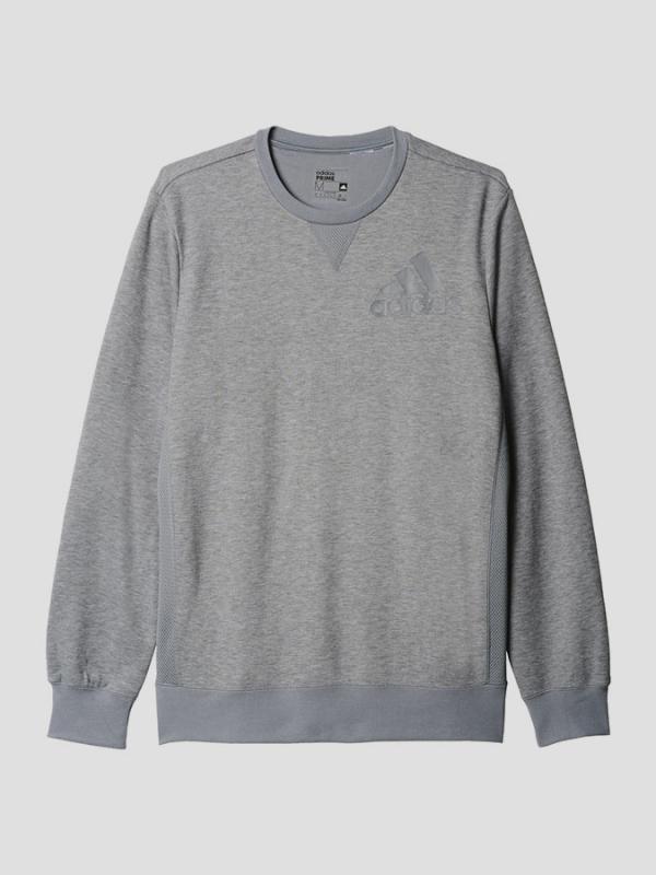 Mikina adidas Performance PRIME CREW Šedá