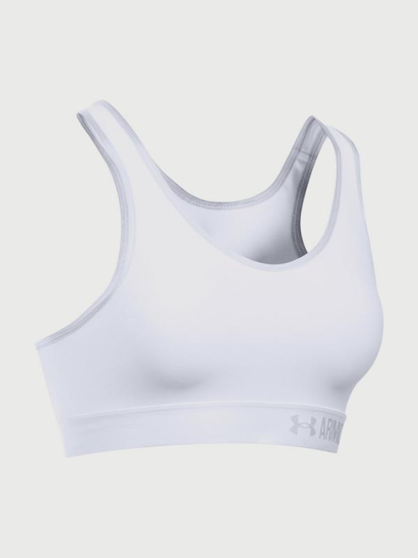 Kompresní podprsenka Under Armour Mid Solid Bílá