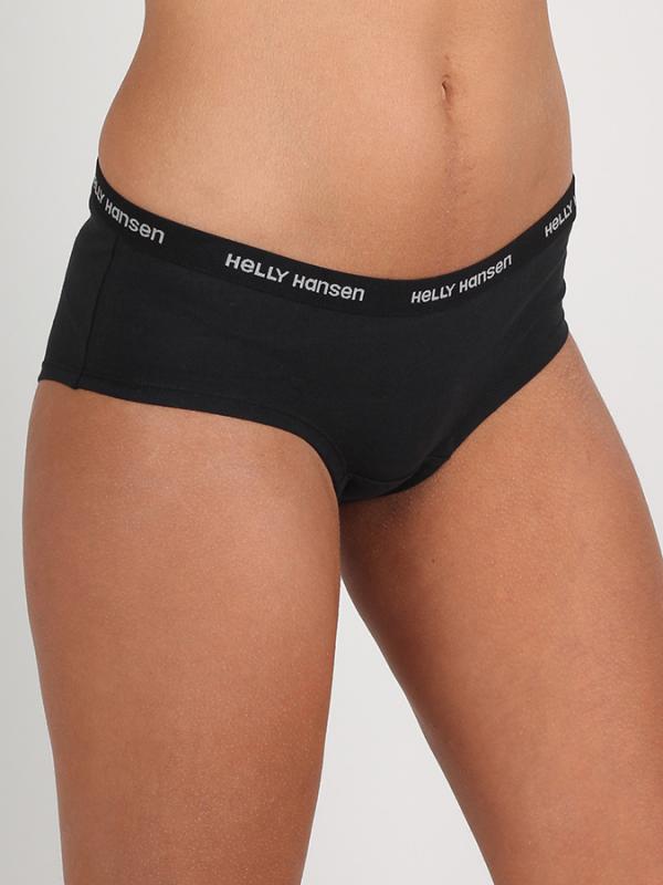 Kalhotky Helly Hansen W 2-PACK COTTON HIPSTER Černá