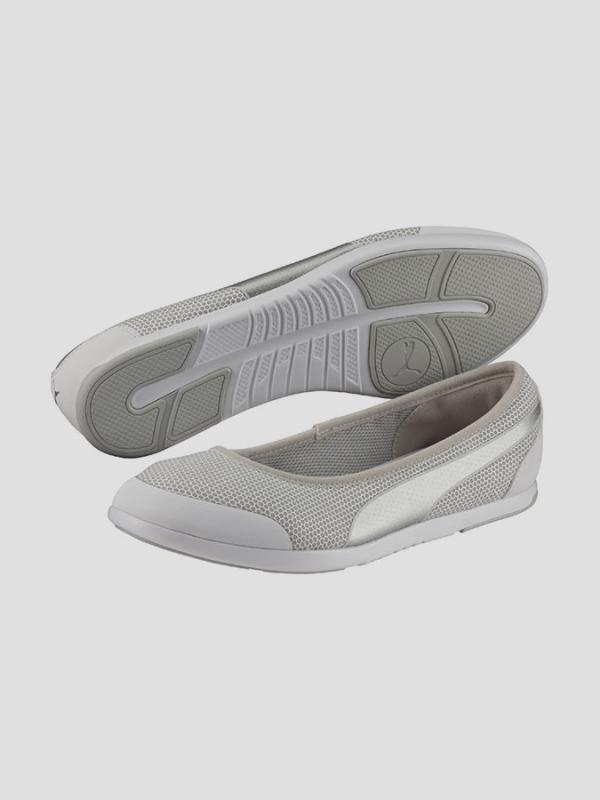 Boty Puma Modern Soleil Ballerina white- silve Šedá