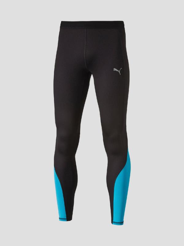 Legíny Puma Speed Long Tight black-atomic blue Černá
