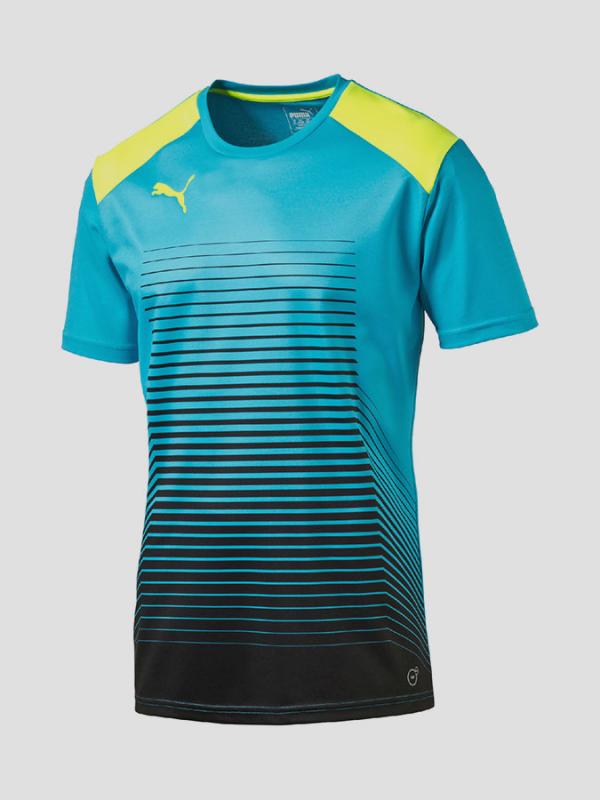 Tričko Puma BTS Graphic Shirt atomic blue-safety yel Barevná