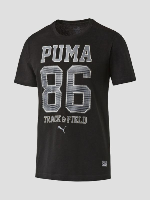 Tričko Puma STYLE ATHL Mesh Block Tee black Černá