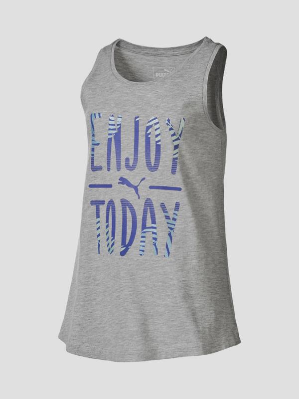 Tílko Puma FUN IND Tank G (Q2) light gray heather Šedá