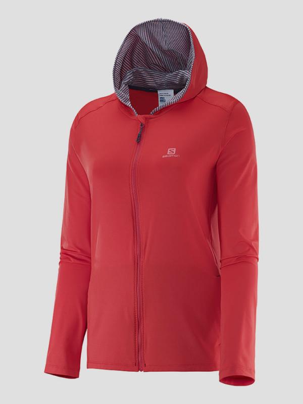 Bunda Salomon COMET HOODIE W INFRARED Červená