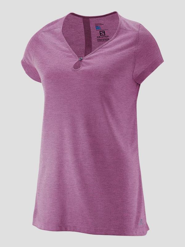 Tričko Salomon ELLIPSE SCOOP SS W Primavera Purple Růžová