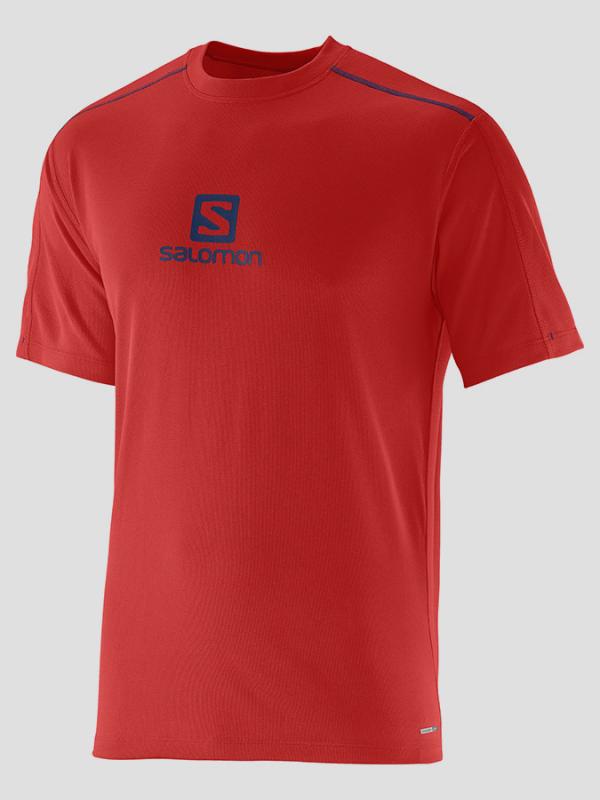 Tričko Salomon STROLL LOGO SS TEE M MATADOR-X Červená