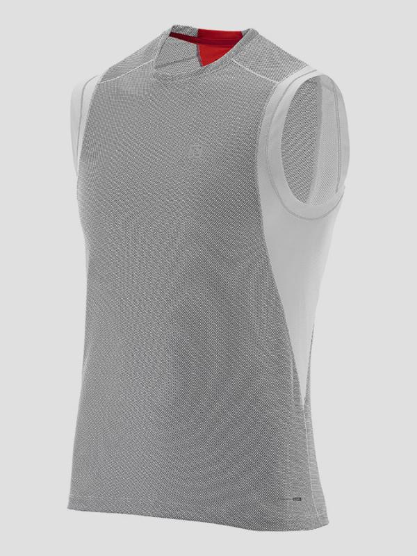 Tričko Salomon TRAIL RUNNER SLEEVELESS TEE M White Šedá