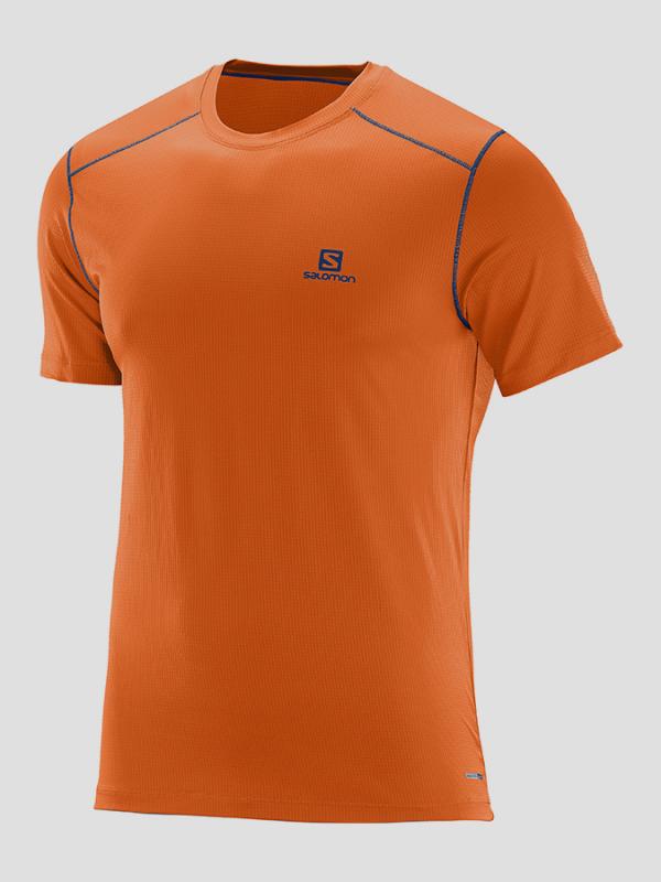 Tričko Salomon COSMIC SS TEE M Clementine-X Oranžová
