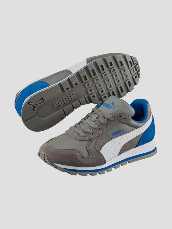 Boty Puma ST Runner L Jr steel gray Šedá