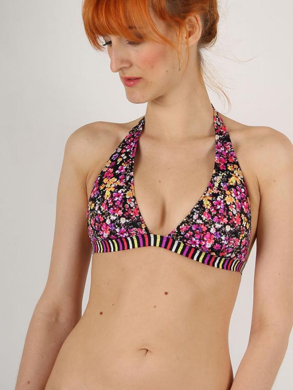 Top plavek O´Neill PW M&M NEW HALTER TOP BCD Barevná