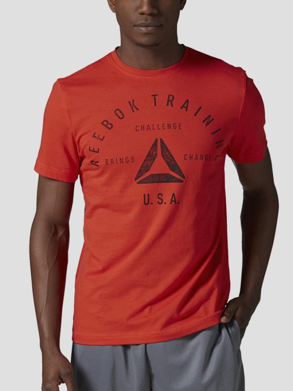 Tričko Reebok STAMP TEE RIORED Červená