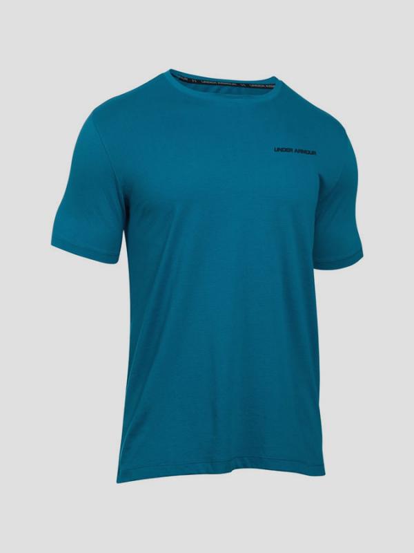 Tričko Under Armour Heatgear Charged Cotton SS T Modrá