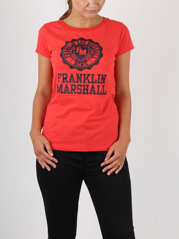 Tričko Franklin & Marshall TSHIRT WOMAN Červená