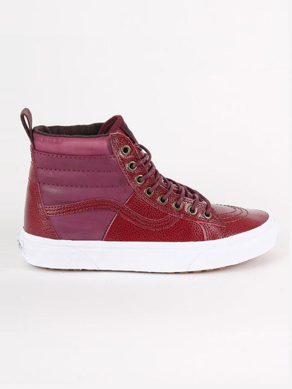 Boty Vans U Sk8-Hi 46 Mte (Pebble Leather) Červená