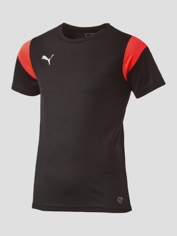 Tričko Puma ftblTRG Jr Shirt Black-Red Blast Černá