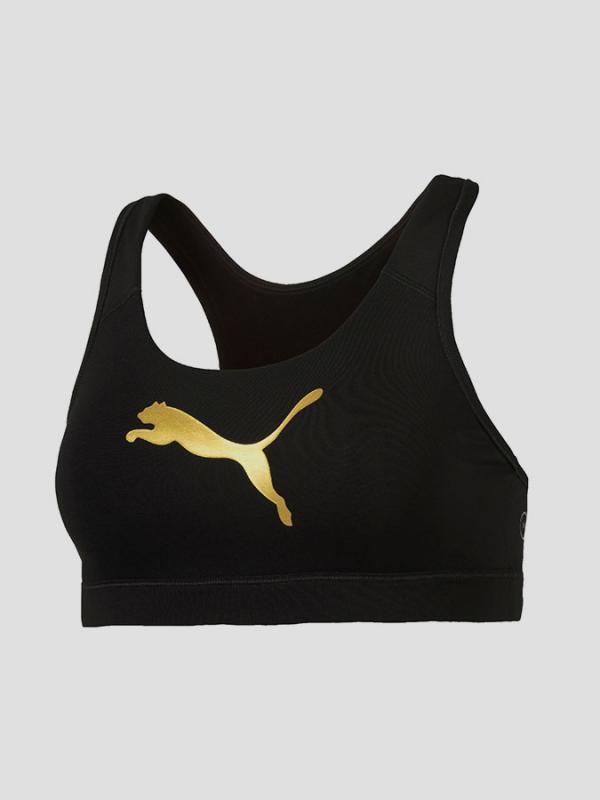 Podprsenka Puma PWRSHAPE Forever Black-Metallic Cat Černá