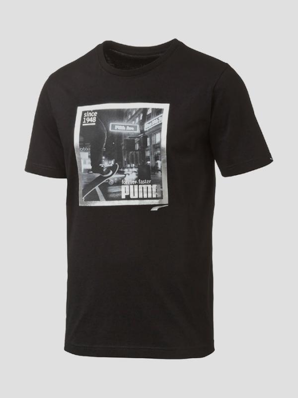 Tričko Puma Street Skater Polaroid Cotton Black Černá
