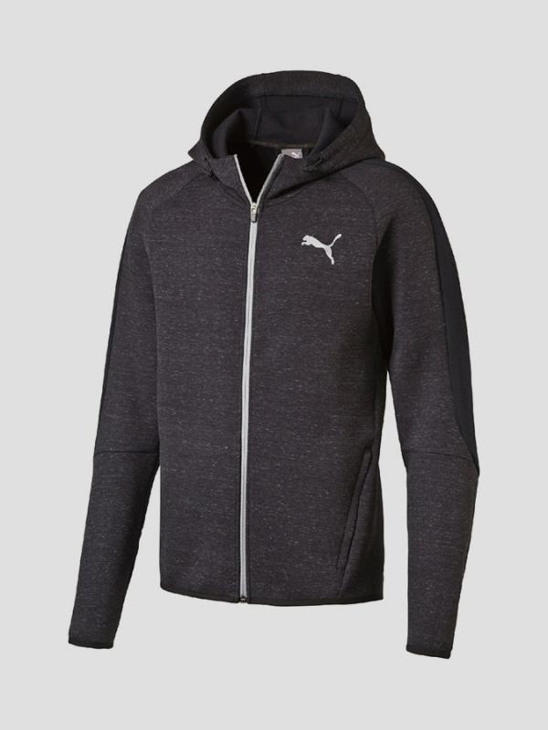 Mikina Puma Evostripe Proknit FZ Hoody Cot Černá