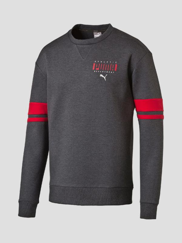 Mikina Puma Athletic Crew Dark Gray Heathe Černá