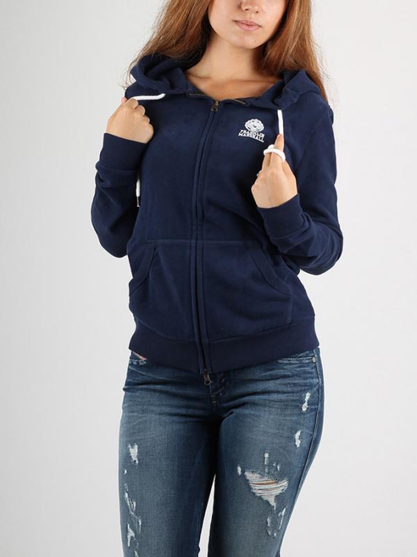 Mikina Franklin & Marshall FLEECE WOMAN Modrá