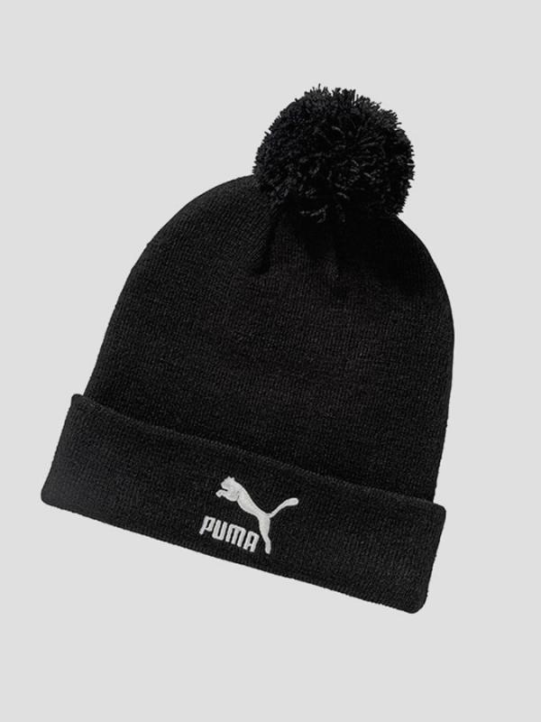 Čepice Puma Female pom pom beanie Bla Černá