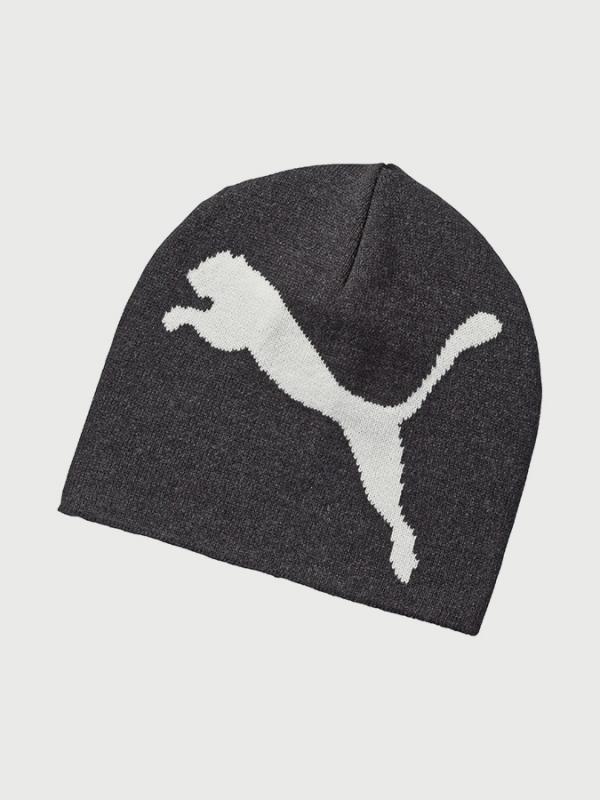 Čepice Puma ESS Big Cat Beanie Dark Gray H Černá