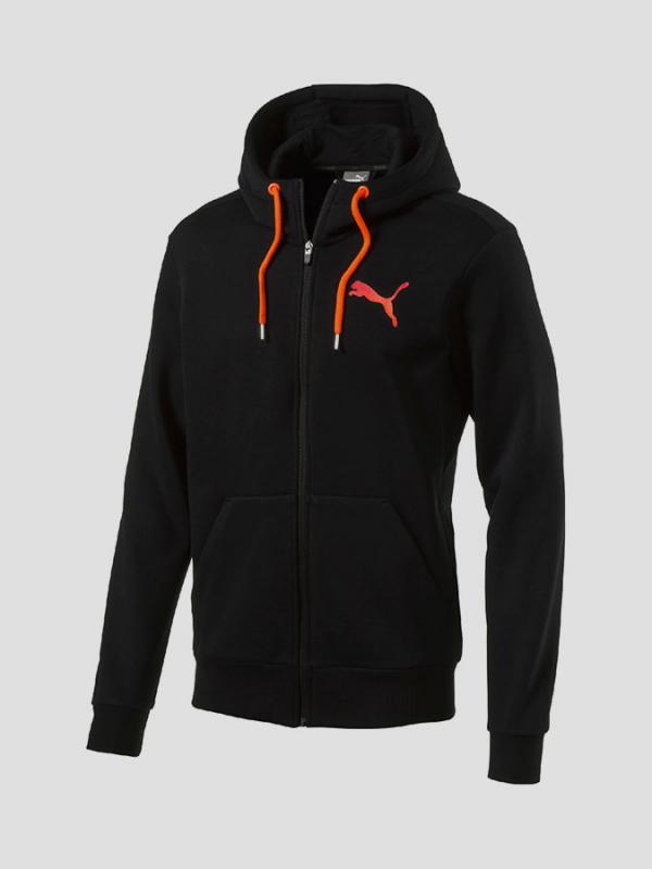 Mikina Puma Rebel FZ Hoody, FL Cotton Black Černá