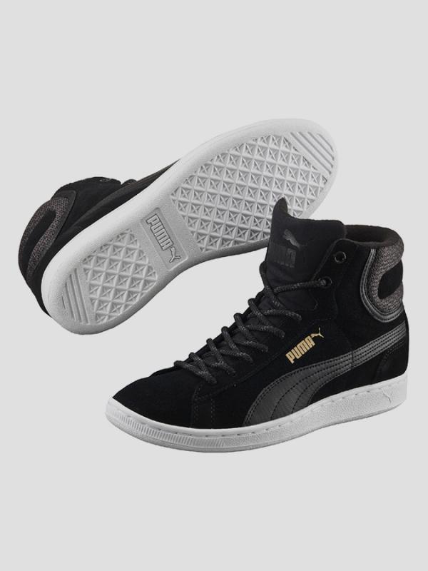 Boty Puma  Vikky Mid Twill Black- Bla Černá