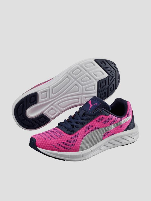 Boty Puma Meteor Jr Pink Glo- Silver Růžová