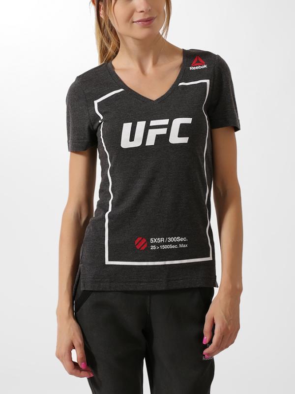 Tričko Reebok UFAN TRI-BLEND V NE Černá