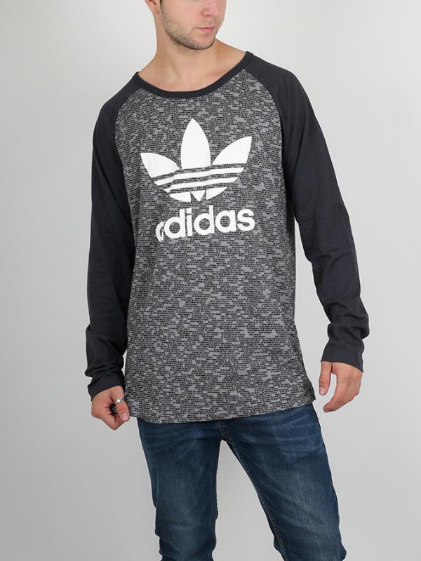 Tričko adidas Originals TREFOIL TEE LS Šedá