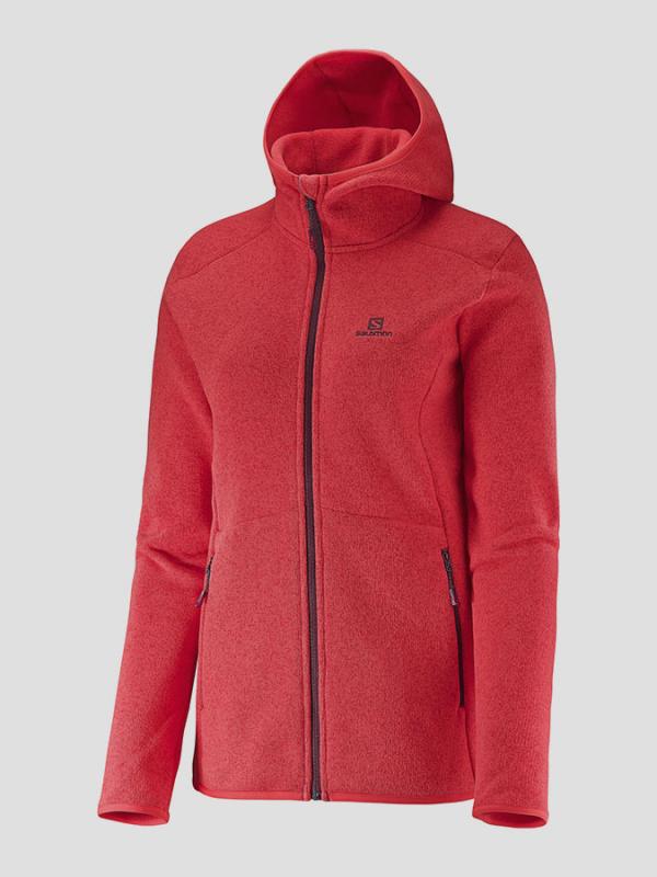 Bunda Salomon BISE HOODIE W INFRARED Červená