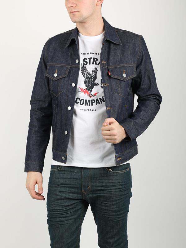 Bunda LEVI'S DENIM TRUCKER RIGID DENIM TRUCKER MFO Modrá