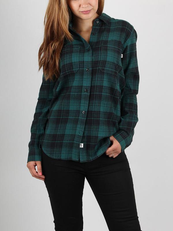 Košile Vans W Meridian Flannel Atlantic Deep Zelená