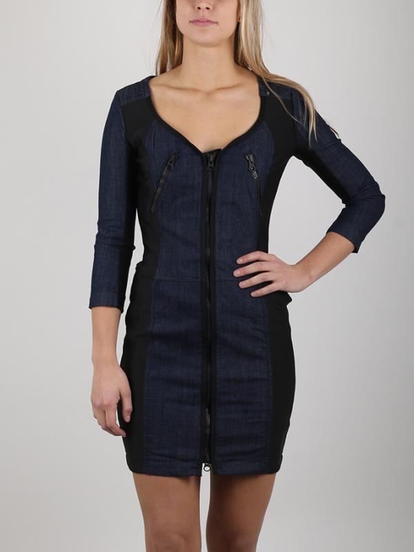 Šaty Replay W9778 Modrá