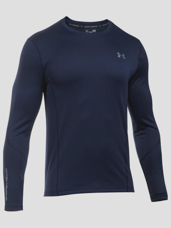 Tričko Under Armour Coldgear Grid Fitted LS Modrá