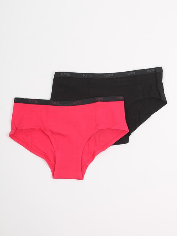 Kalhotky Puma BASIC HIPSTER 2 Pack azalea Barevná