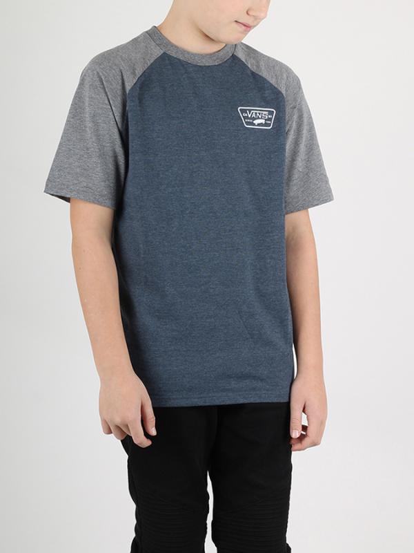 Tričko Vans BY FULL PATCH SS RAG HEATHER NAVY-HE Modrá
