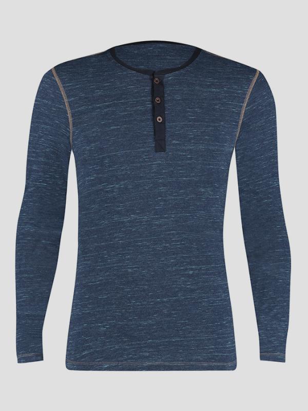 Tričko LEVI'S 300LS TRI-BLEND LONG SLEEVE HENLEY 1 Pack Barevná