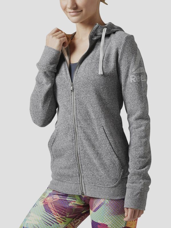 Mikina Reebok EL PRIME GROUP FULLZIP Šedá